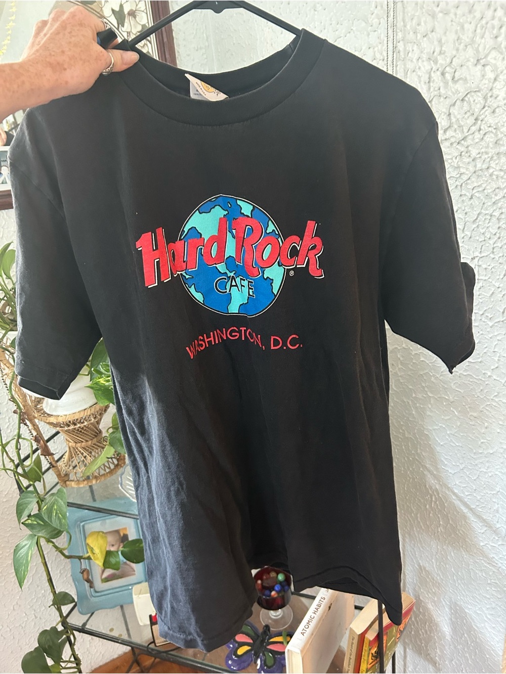 Hard Rock Cafe Black Kids Tee with Red & Blue Logo